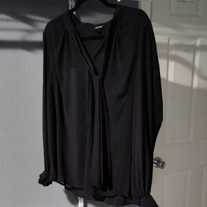 Torrid Black V-Neck Blouse